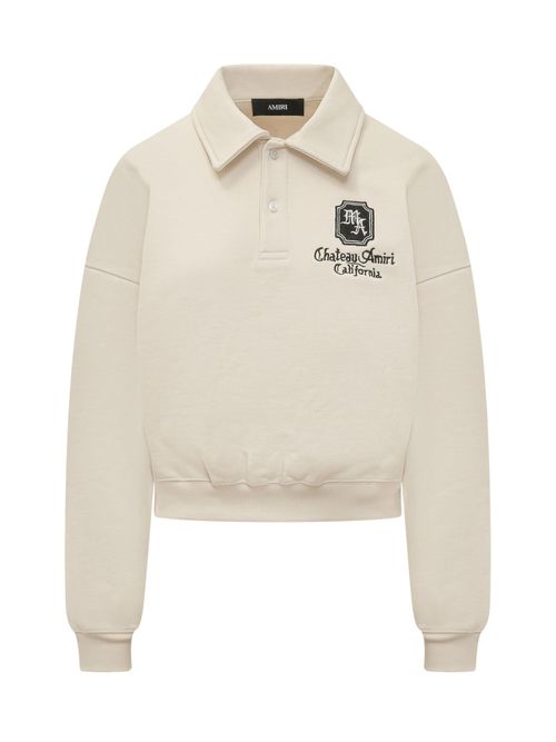 Stylish Knit Polo with Embroidered Front