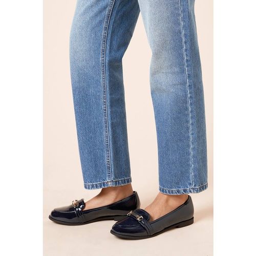 Dorothy Perkins Women's Wide Fit Lora Snaffle Loafers in Navy