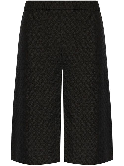 Jacquard bermuda shorts - Black
