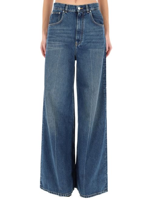 High-Rise Straight Leg Denim Jeans