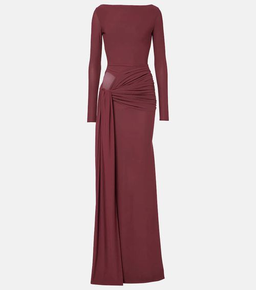 Draped crêpe jersey gown