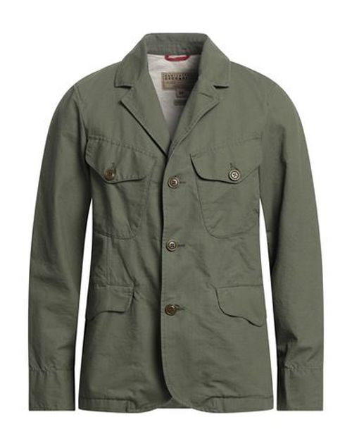 Manifattura Ceccarelli Man Jacket Military green Size 46 Cotton
