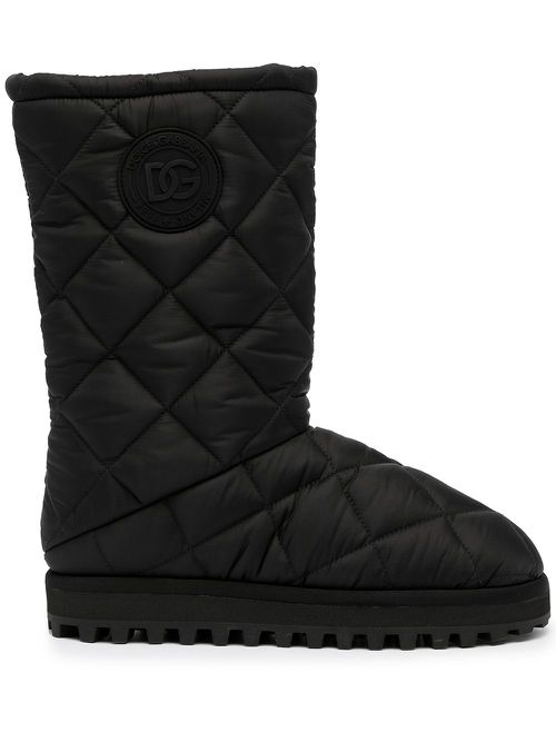 Quilted snow boots - Black