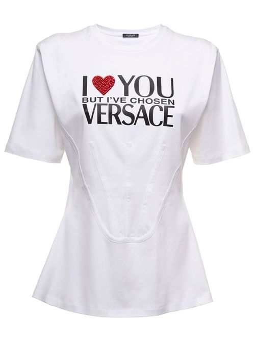 White Logo Crew Neck T-Shirt