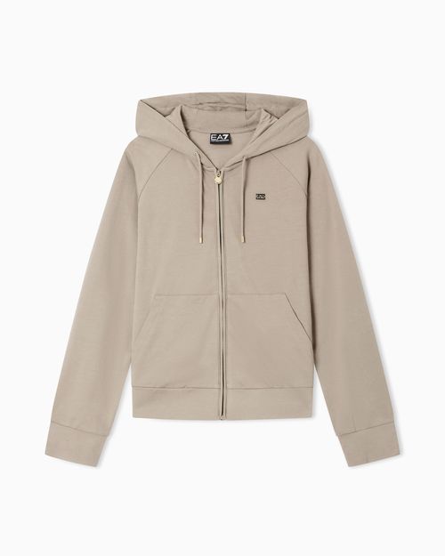 Logo sweatshirt with zip and drawstring hood Core Lady