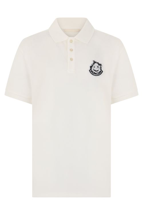Men's Cotton Short-Sleeve Polo Shirt with Logo Detail