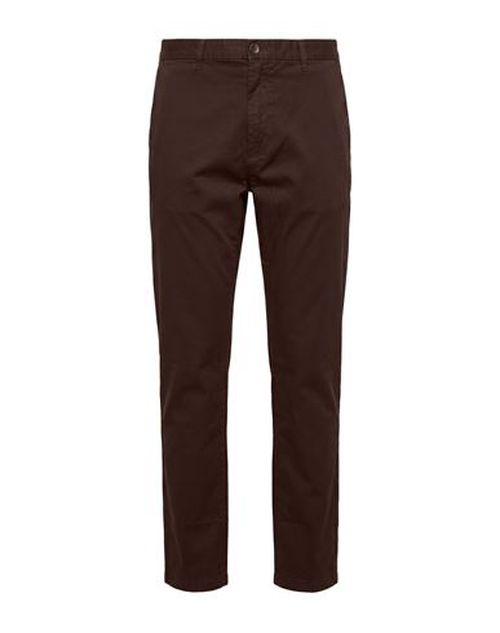 Man Pants Chocolate brown Size 28 Cotton, Elastane