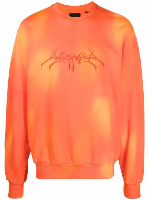 Graffiti logo-print jumper - Orange