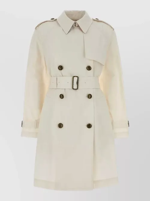 Burberry - belgravia cotton trench coat double breasted