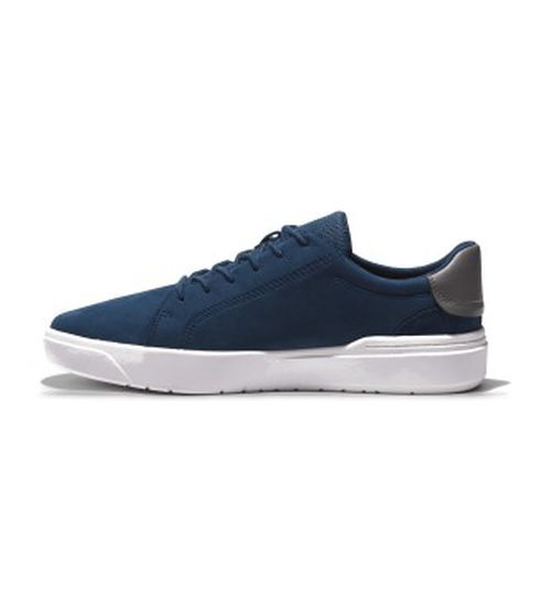 Timberland for man. TB0A292C2881 Seneca Bay blue lace-up low top leather trainers (44.5), Flat, Laces, Casual