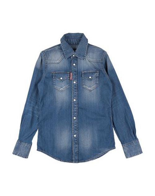 Kid Denim shirt Blue Size 12 Cotton, Elastane