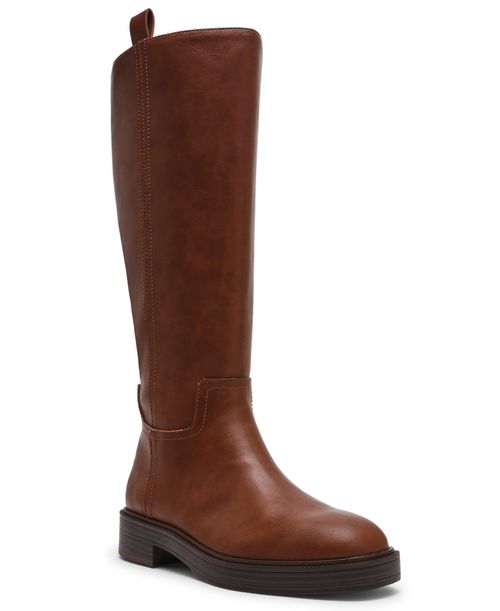 Women's Jernie Wide Calf Riding Tall Boots - Tan Smooth