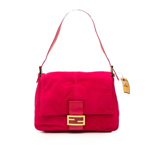 Fendi Pink Suede Leather Shoulder Bag Pre-Owned