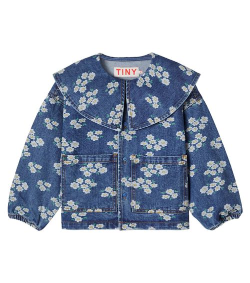 Blossoms floral denim jacket