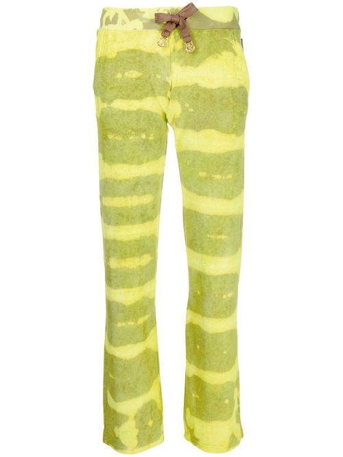 Tie-dye print track pants - Green
