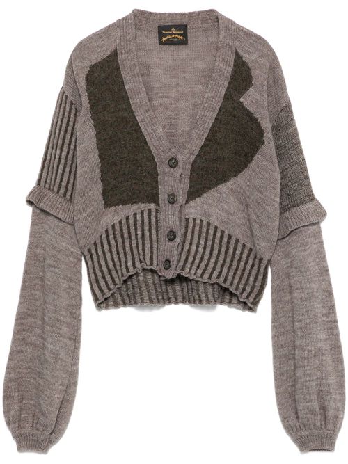 2000s crop cardigan - Grey