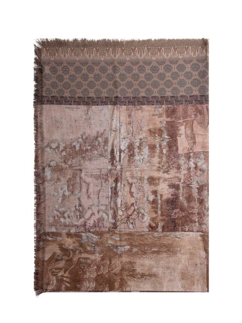 Brown Printed Scarf