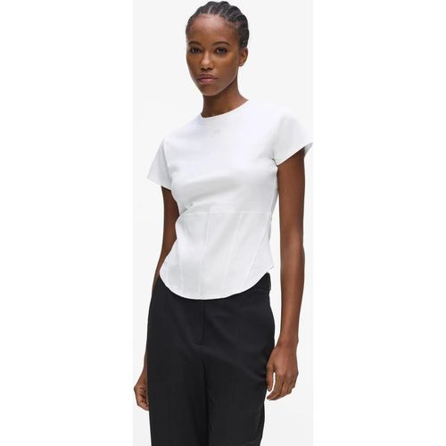 Karl Lagerfeld - Korsett-t-shirt, Damen, Weiss, Größe