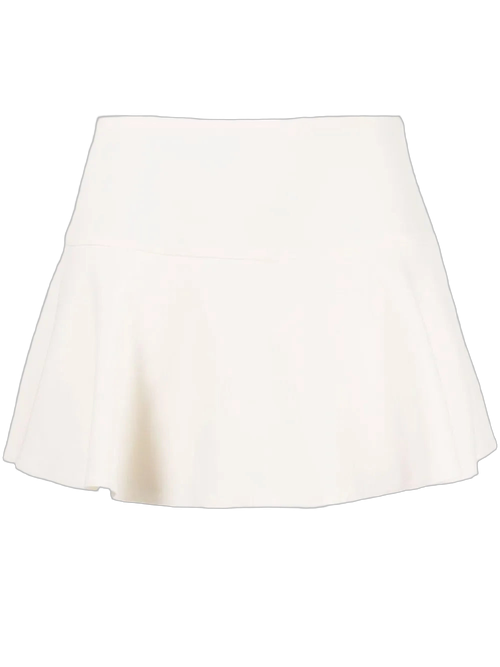Flared-Effect Mini Skort — White