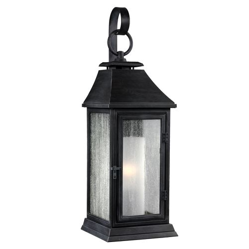 Visual Comfort Studio Shepherd Outdoor Wall Light in Dark Weathered Zinc by Sean Lavin