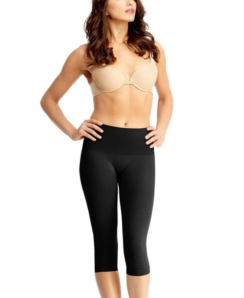 Plus Size High-Waisted Shaping Capri Shapewear - Black