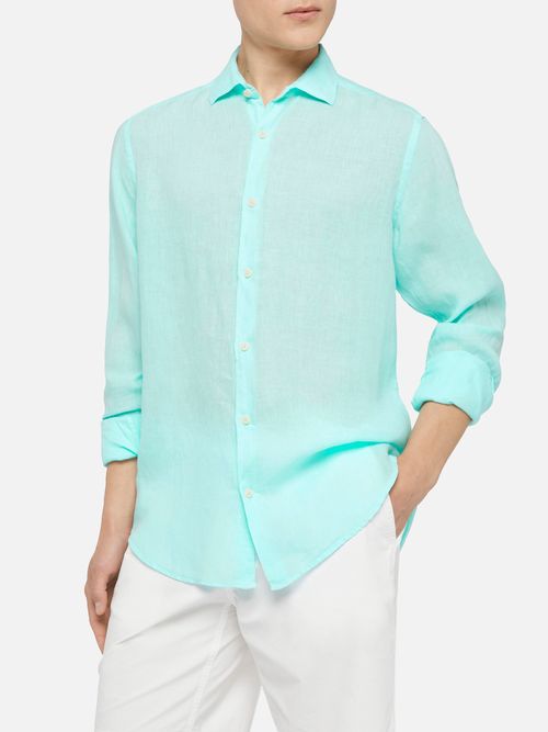 Water Green Linen Shirt Pamplona - Men