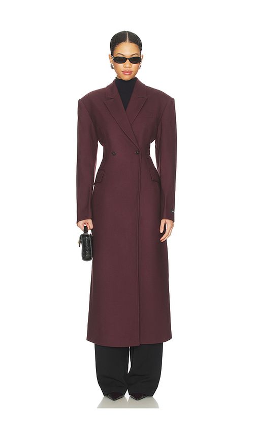 HERSKIND Ultra De Lux Coat in Wine. 34. Also , 36