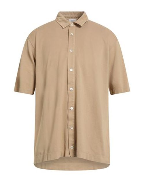 Selezione Man Shirt Camel Size L Cotton, Silk