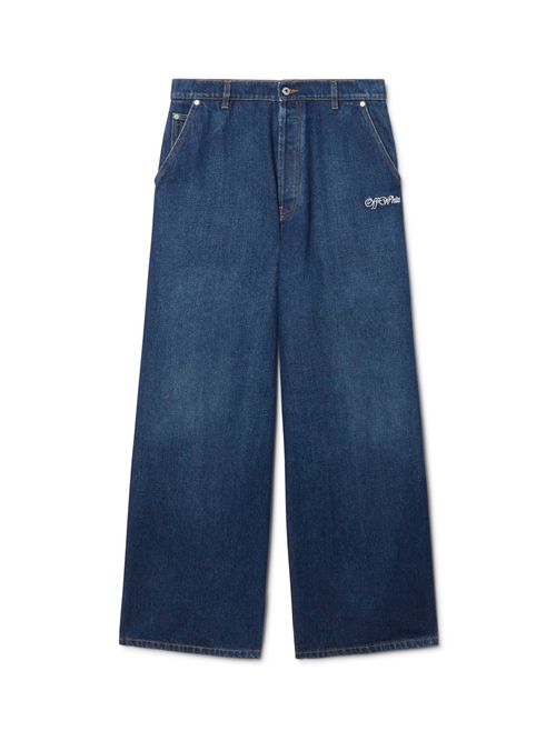 Script Wide Jeans