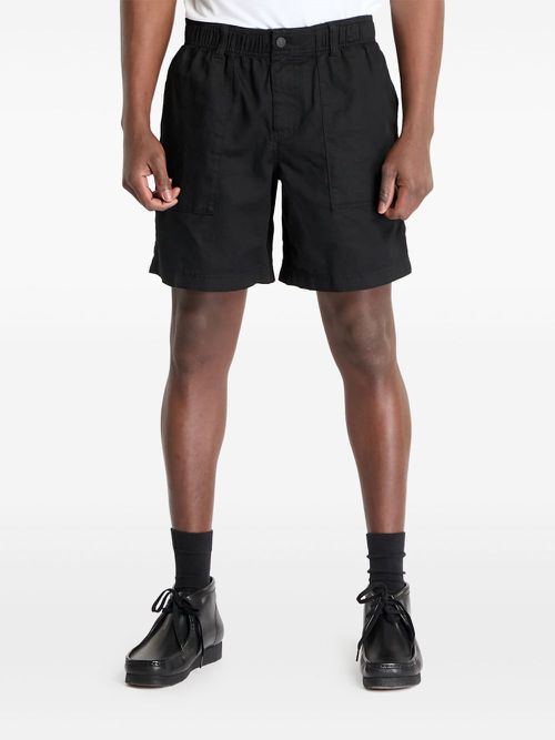 Button-fastening shorts - Black