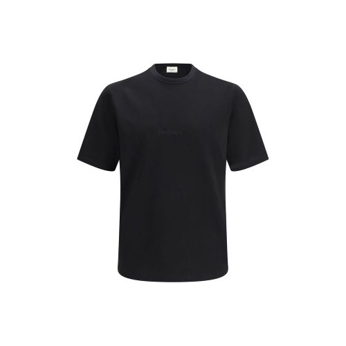Embroidered Logo Cotton T-Shirt — Black