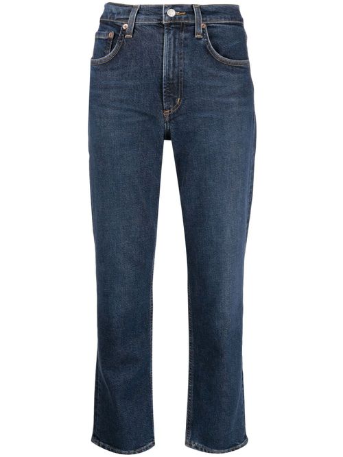 Kye straight-leg cropped jeans - Blue