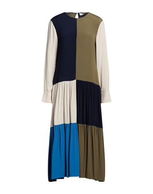 Woman Midi dress Navy Size 4 Acetate, Silk