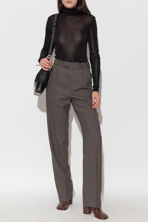Creased Trousers, Women's, Brown