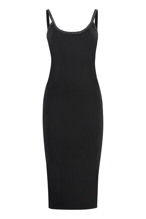 Stretch Sheath Dress — Black