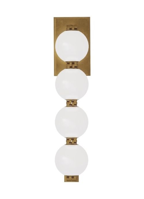 Natural Brass LED Wall Sconce from the Perle Collection
