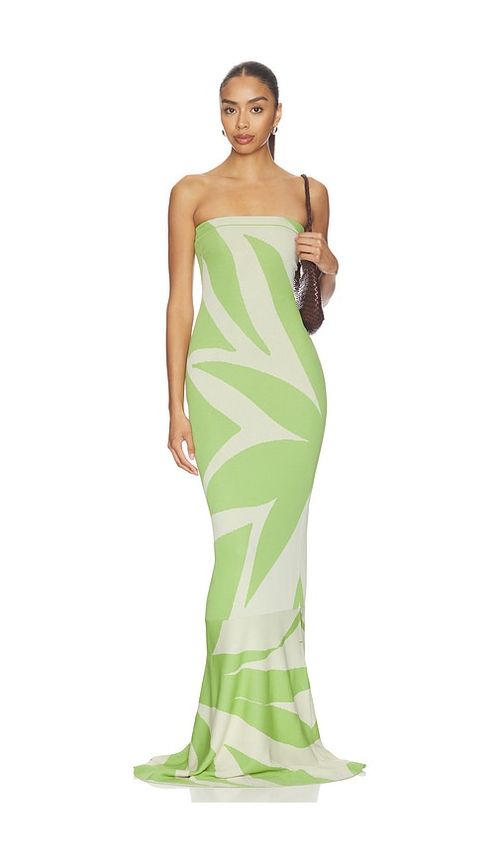 MISA Los Angeles Lalit Dress in Green. - XS also in XXS, S, M