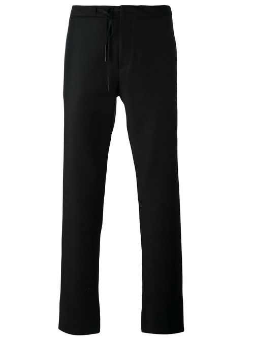 Drawstring tailored trousers - Black