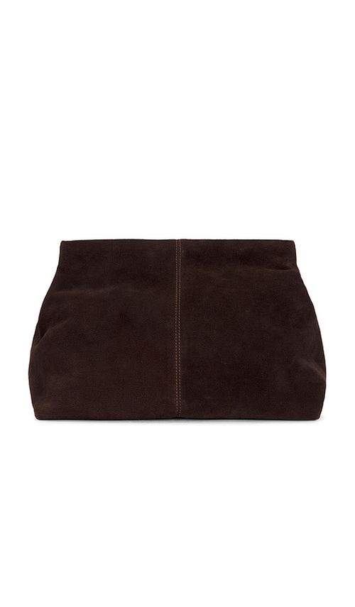 Flattered Clay Clutch in Chocolate