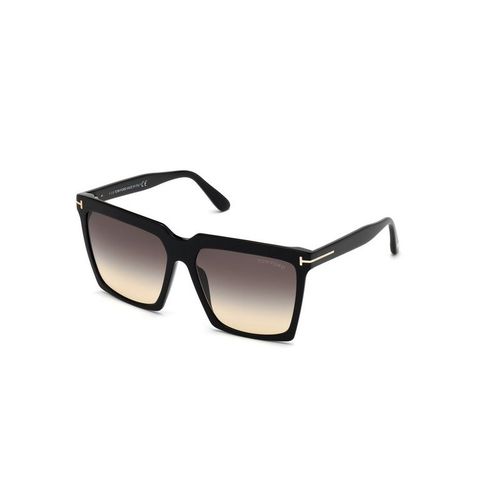 Women's Tom Ford Sabrina-02 Ft0764 01B Sunglasses in Shiny Black | Size 58
