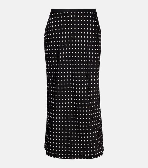 Polka-dot slip skirt
