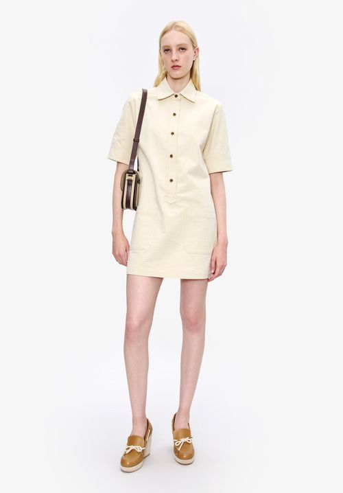 A. P.C. Women's Poly dress Size: 34 in Ecru