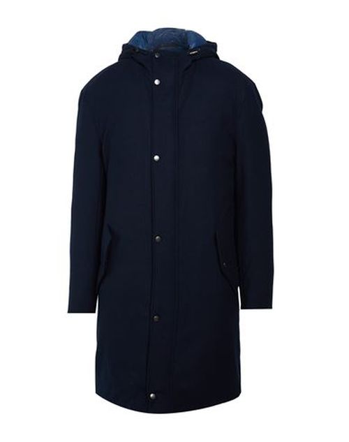 Man Puffer Blue Size 44 Virgin Wool, Polyester, Viscose, Elastane