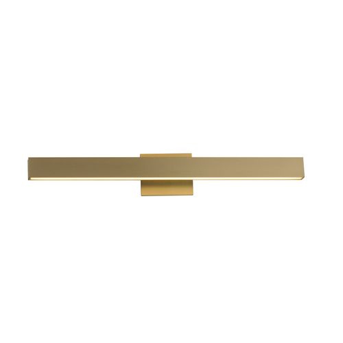 Satin Brass LED Bathroom Vanity Light from the Alumilux Sideline