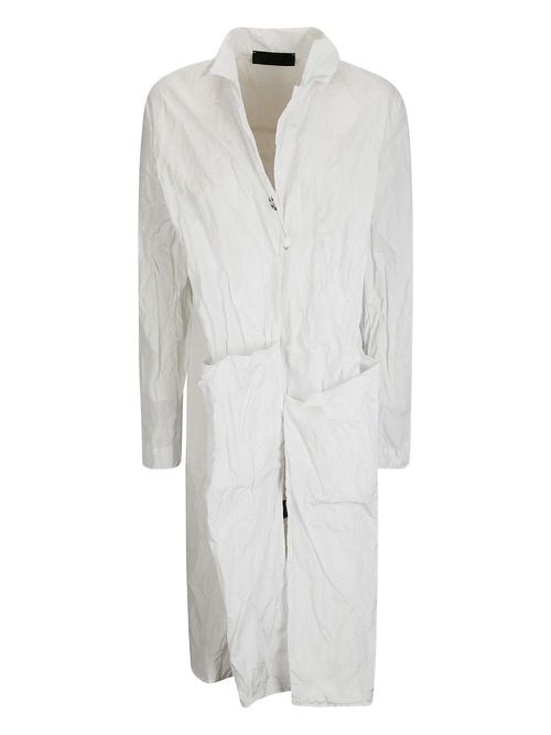 Maria Calderara crinkled coat - White