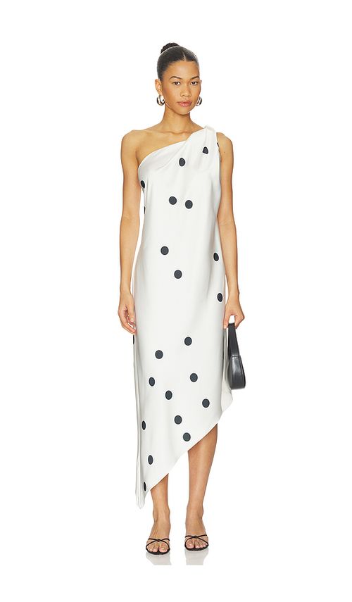 Anna October Mio Midi Dress in Black,White. XS. Also in