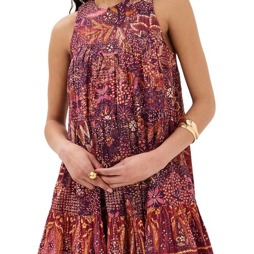 flower tapestry embroidered dress farm rio Baltic Born Womens Kennedy Embroidered Maxi Dress | Blue main image 0