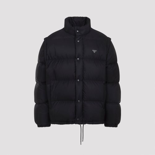 Men's Down Puffer Jacket in Polyamide with 90% Down & 10% Feather