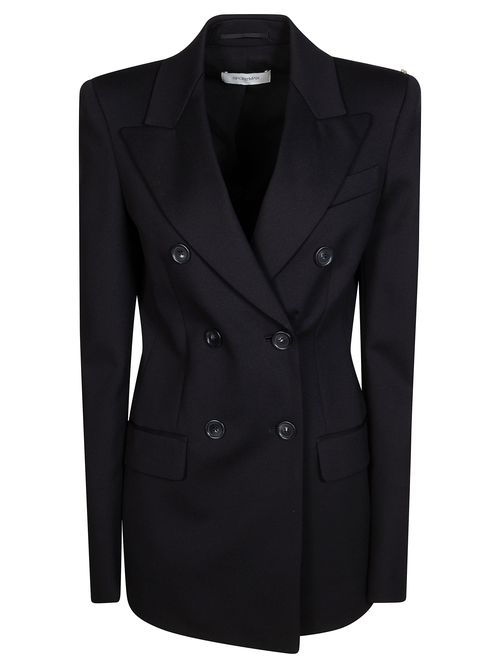 Tailored Double-Breasted Scuba Jacket for Women