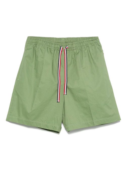 Cotton track shorts - Green